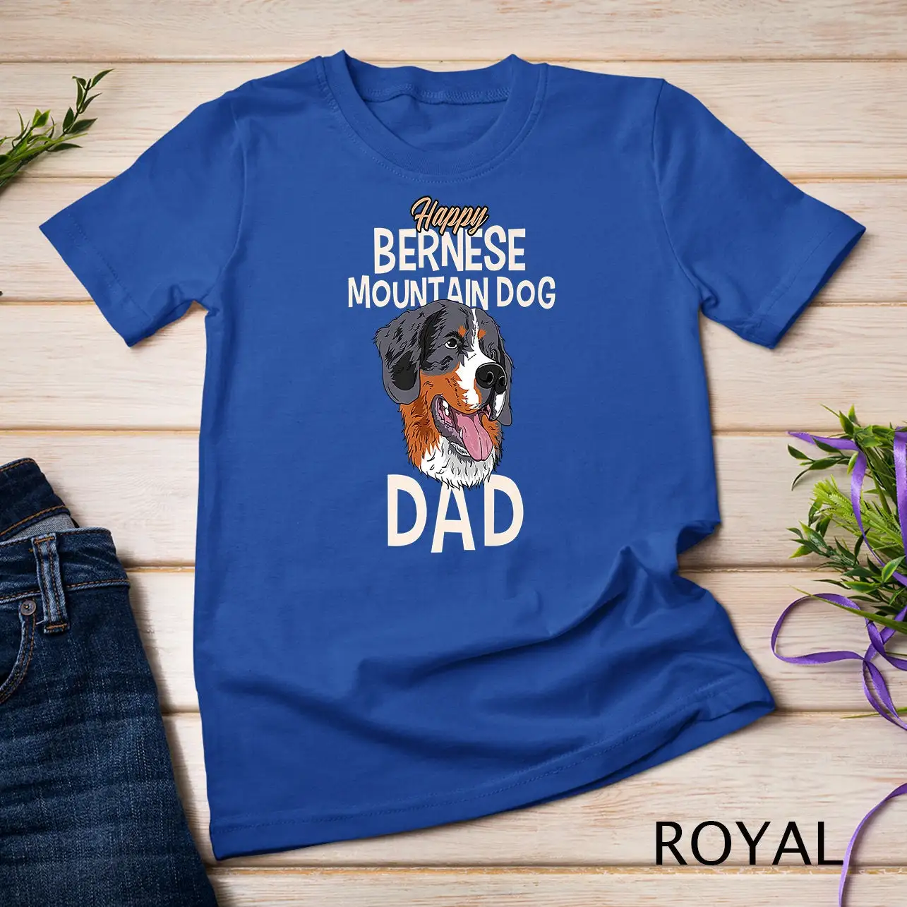 I'M A Happy Bernese Mountain Dog Dad T Shirt Sweat