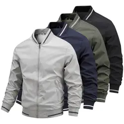 Spring Summer Bomber Jacket Men Black Casual Slim Fit Baseball Mens Jackets New Autumn Fashion High Quality Jackets for Men