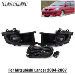 Front Bumper Lamp Daytime Running Fog Light Assembly with Wiring Kit For Mitsubishi Lancer 2004 2005 2006 2007