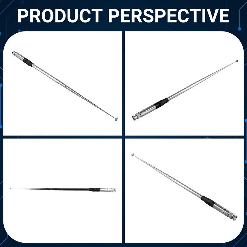 Антенна для рации 27 МГц CB, выдвижная портативная радиоантенна с высоким коэффициентом усиления, разъемы BNC