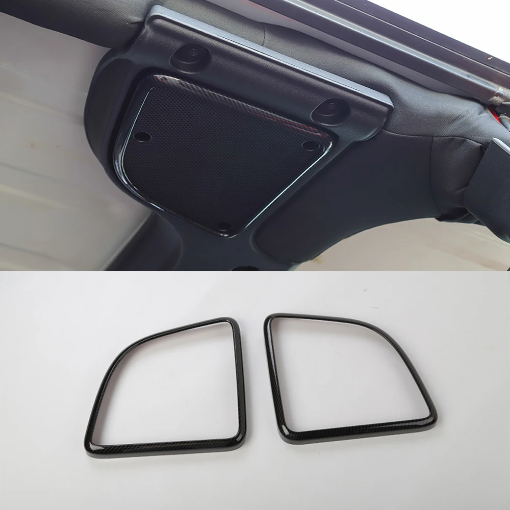 

For Jeep Wrangler JK 2015 2016 2017 Car Roof Audio Speaker Decoration Ring Trim Interior Auto Styling Moldings 2pcs