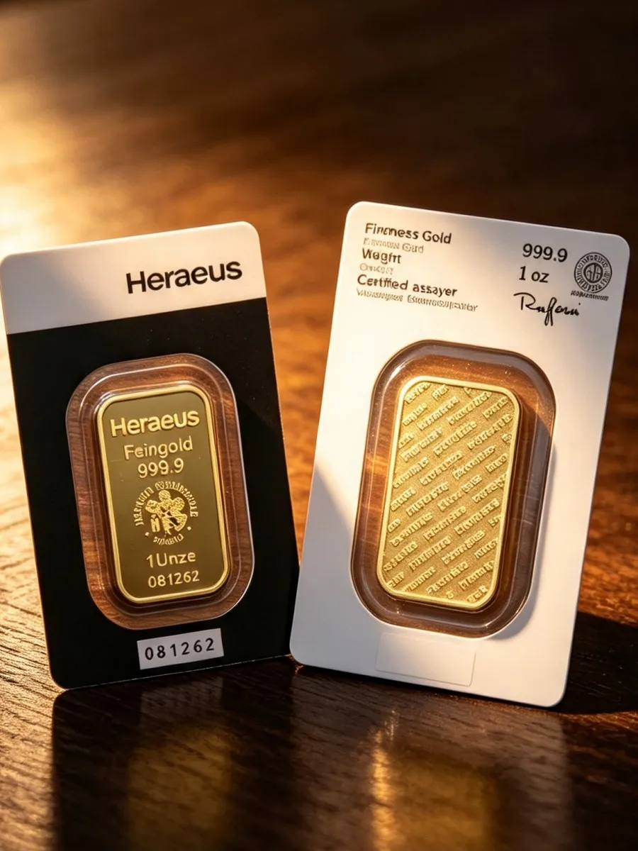 Najnowszy złoty pręt Heraeus 1oz, pozłacany pręt Suisse z różnymi numerami seryjnymi, idealny do kolekcjonowania i jako prezent. — 2