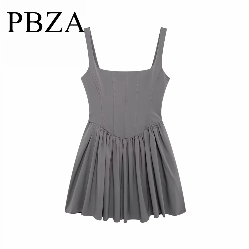 

2024 Autumn New Style Ballet Style Tight corset Style Square Neck Waist Solid Color Dress for Women