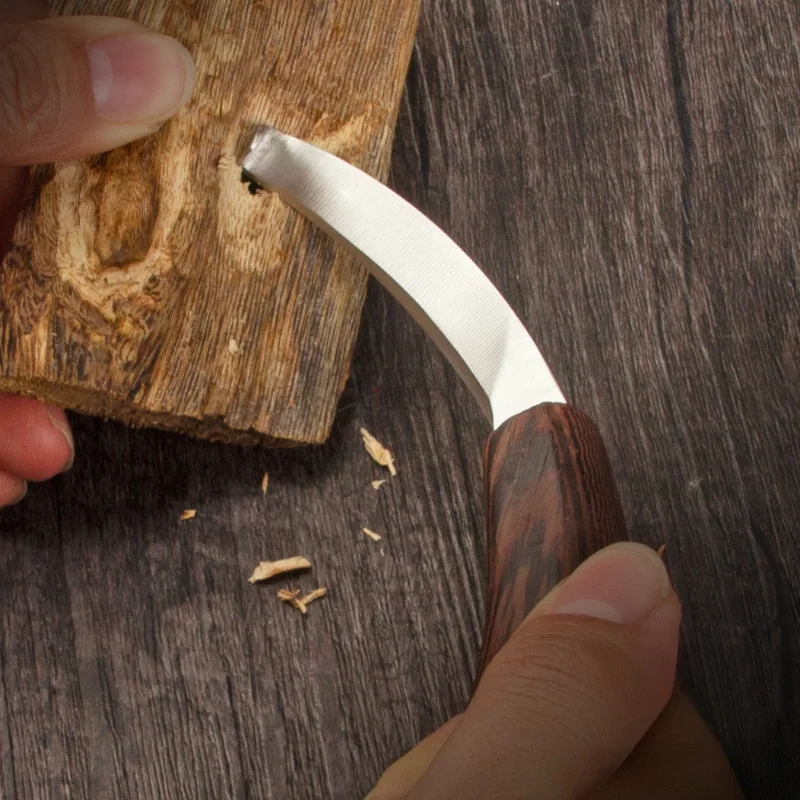 Agarwood Hook Knife Engrave Knife Shannon Scraping Essence Steel Scimitar Head Plane Cut Dig Take DIY Carving Woodworking Tools