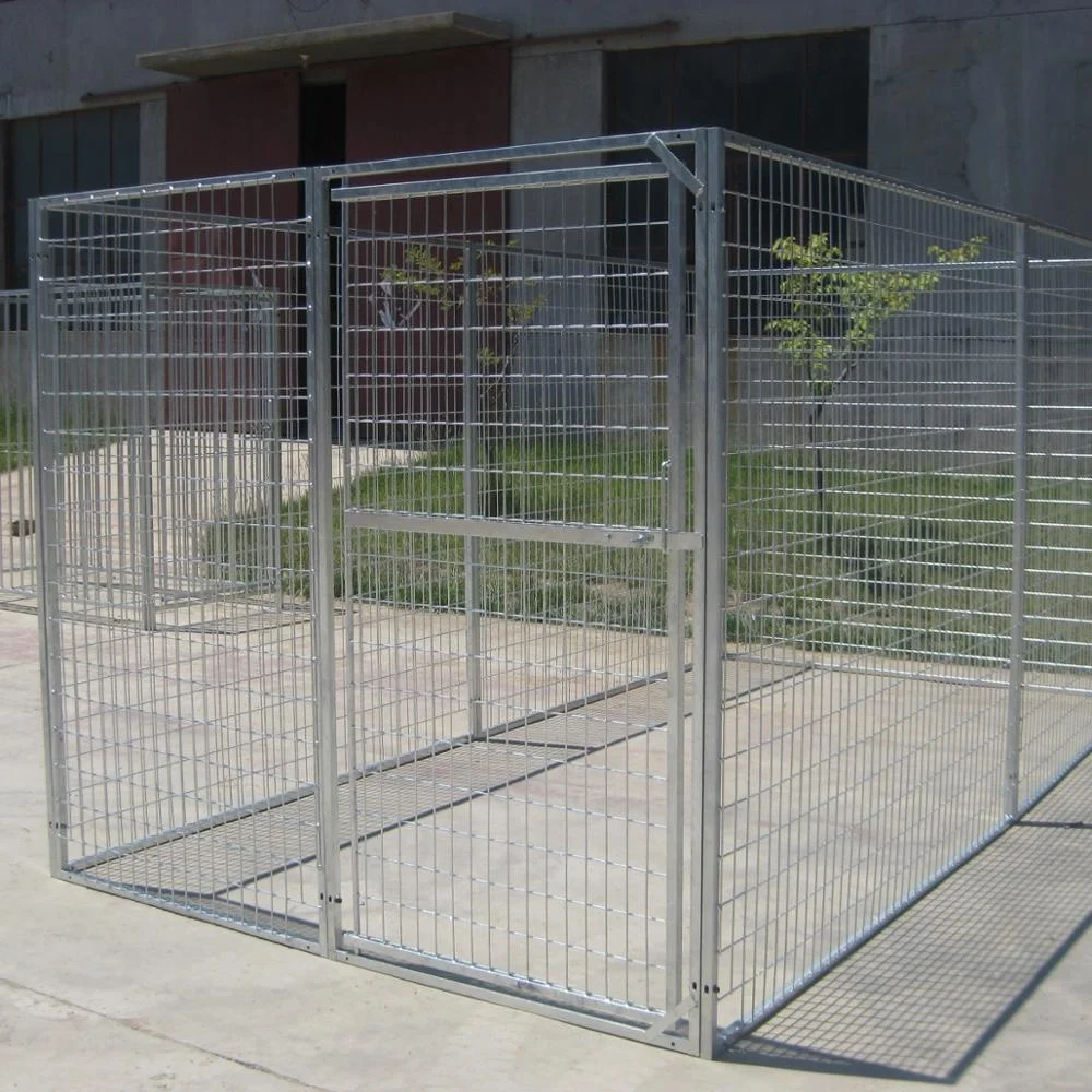

China Wholesale Dog Kennels Large Steel Dog Cages Metal Animal Cage Solid Pattern Dog Friendly Outdoor Crate