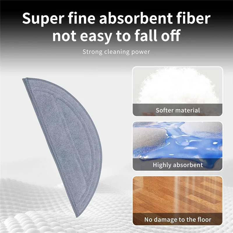 Моющиеся подушечки для швабры SANQ для робота-пылесоса Roborock Saros 10R, подушечки для швабры из микрофибры, сменные подушечки для швабры