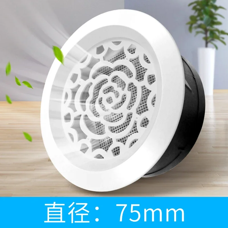 Adjustable Air Ventilation Cover Round Ducting Ceiling Wall Hole Air Vent Grille Louver Kitchen Bath Air Outlet Fresh System ABS