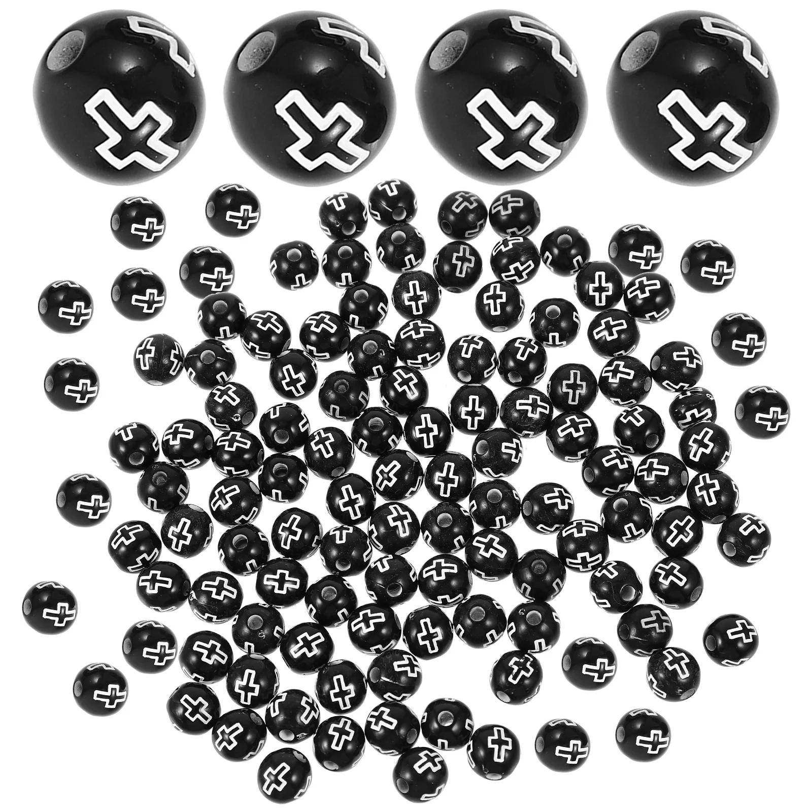 

500Pcs Acrylic Beads Cross Pattern DIY Loose Beads Bracelet Necklace Jewelry Making Accessories DIY Crafts Accessories