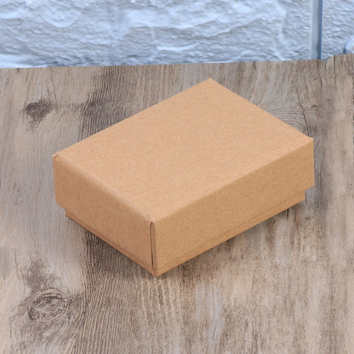

10Pcs Kraft Paper Decorative Jewelry Boxes Square Thick Cardboard Packaging for Necklaces Bracelets Rings Earring Display