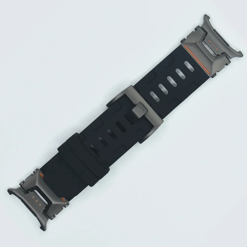 Soft Silicone Loop Strap for Samsung Galaxy Watch Ultra 47mm Luxury Men Sports Band for Galaxy Ultra No Gaps Curved End Bracelet