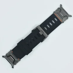 Soft Silicone Loop Strap for Samsung Galaxy Watch Ultra 47mm Luxury Men Sports Band for Galaxy Ultra No Gaps Curved End Bracelet