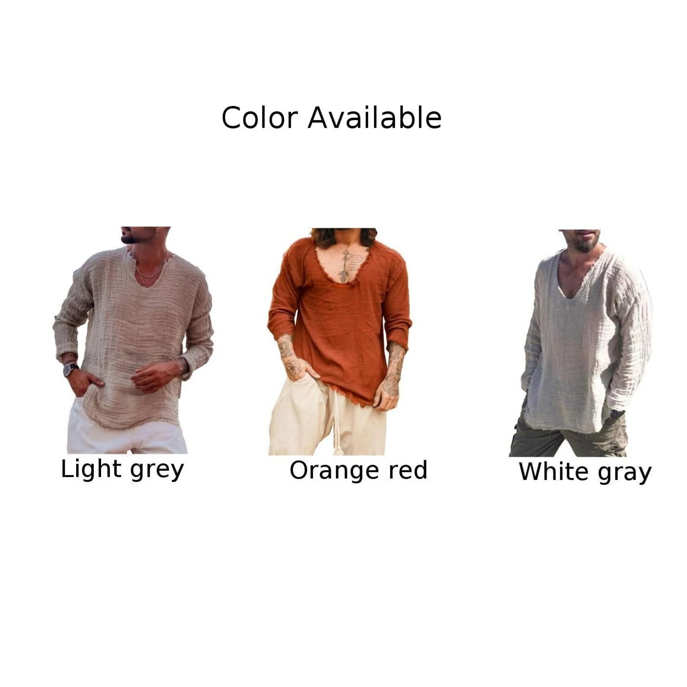 T-Shirt Mens Shirt Blouse Top Classic Daily Linen Blend Long Sleeve Male Muscle Office Outdoor Solid Tee V-Neck