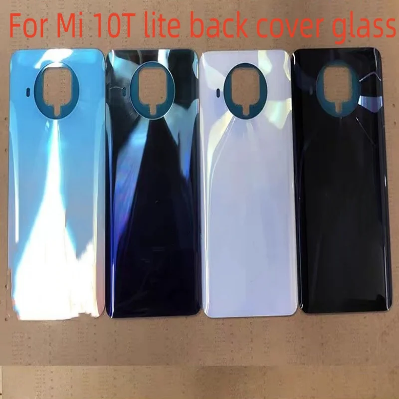 

Back cover For Xiaomi 10T lite Battery Back Cover Glass Panel Rear Door Battery Housing Case Adhesive Replace Lens