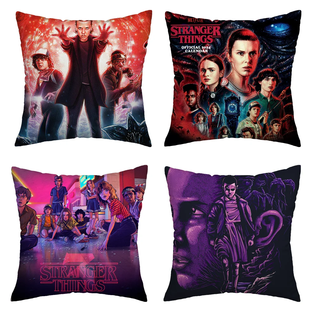 Decorazione del soggiorno Stranger Things 45x45 Fodera per cuscini Articoli per la decorazione della casa Regalo personalizzato Fodere per cuscini