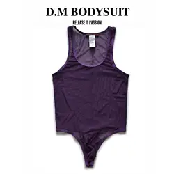 D. M men's underwear sexy perspective mesh one-piece pants Thong breathable thin summer personality sling