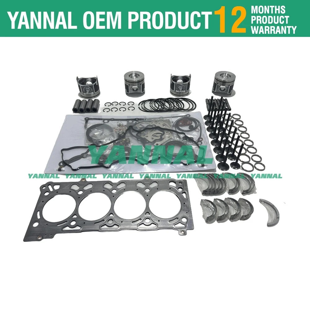 V2607 V2607T For Kubota Engine Overhaul Rebuild Kit Gasket Bearing Piston Ring