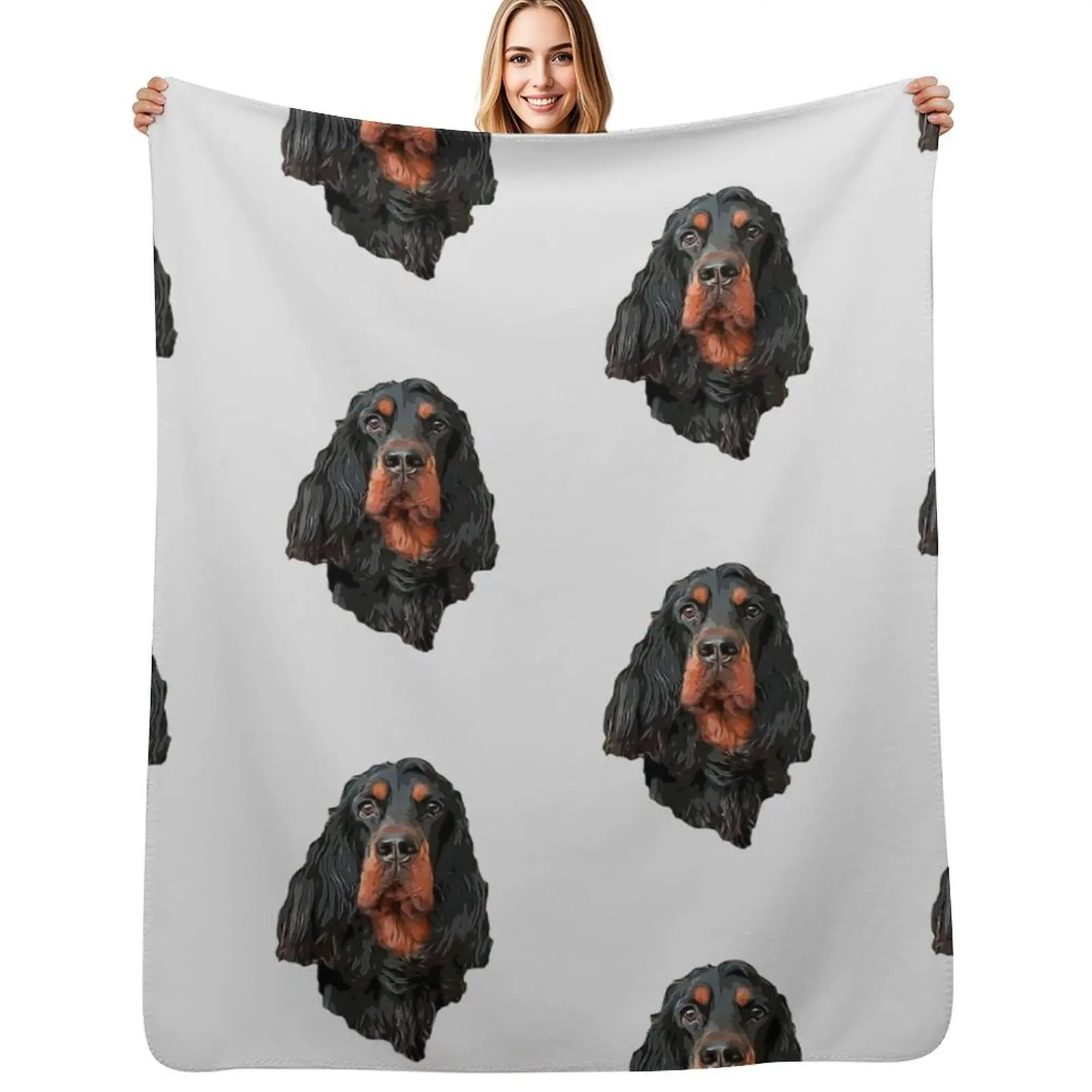 Gordon Setter - Stunning Artistic Portrait Throw Blanket Bed Soft Hairy sofa bed bed plaid Blankets