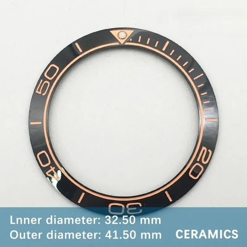 Watch Modification Aaccessory 41MM Ceramic Bezel Insert suitable for Omega Seahorse Watch Case Outer Ring Outer