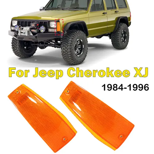 Luces de giro automático para Jeep Cherokee XJ 1984-1996, luces delanteras de esquina, marcador lateral de estacionamiento, carcasa de lente de lámpara