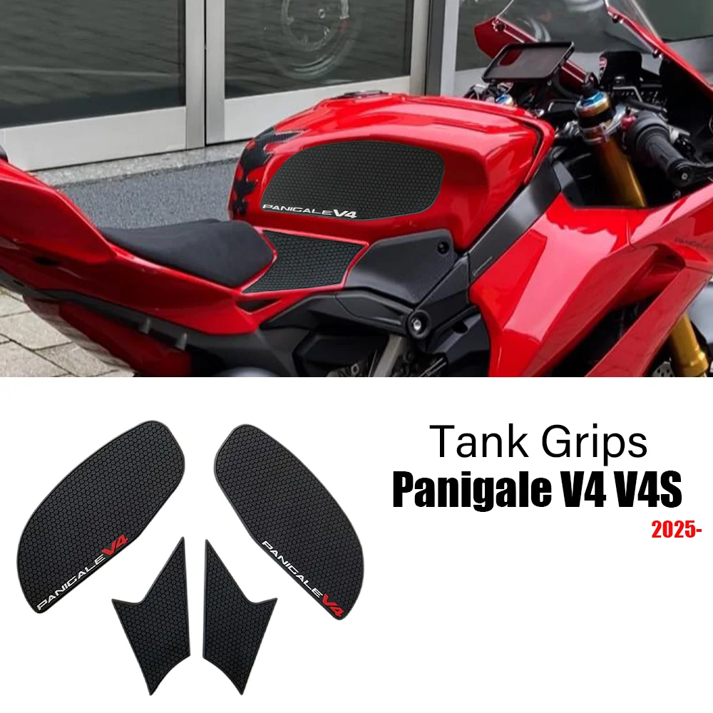 

2025 V4 V4S Motorcycle Tank Grips For Ducati Panigale V4 V4S Tank Traction Pad PanigaleV4S Knee Grip Protector PanigaleV4