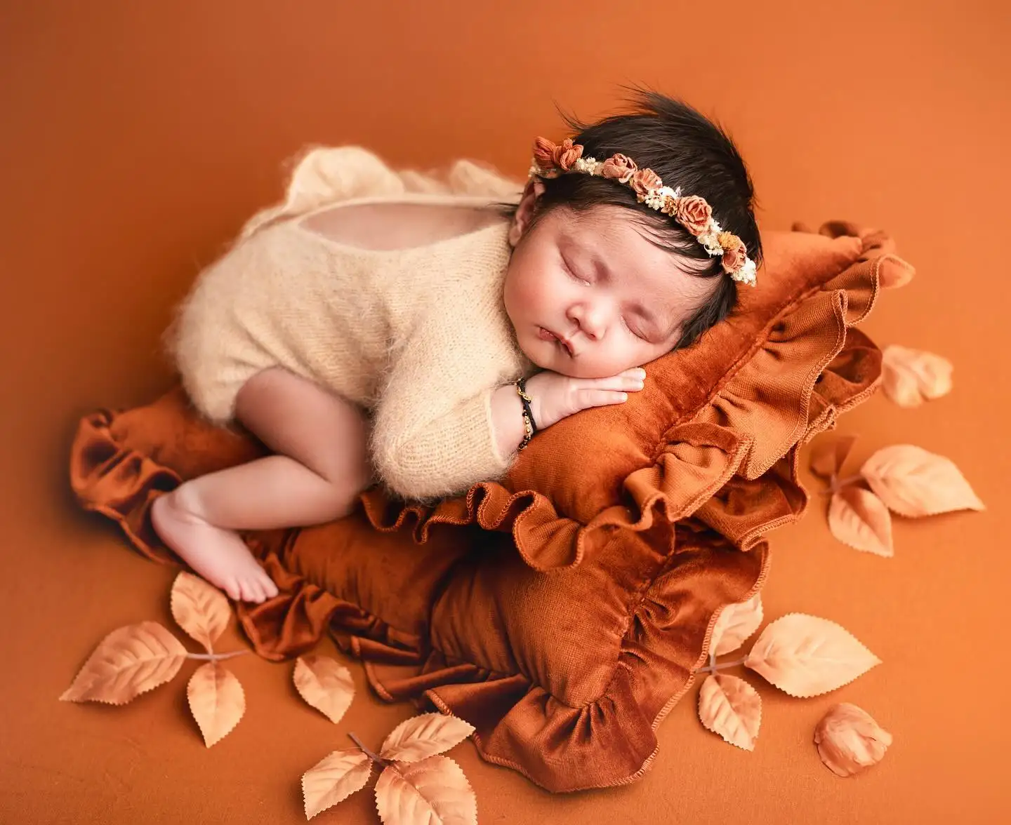 Alat Peraga Fotografi Bayi Baru Lahir Bantal Pose Bantal Properti Foto Bantal Renda Beludru Lembut untuk Bayi Perempuan Tikar Studio Pemotretan Terisi Beanbag