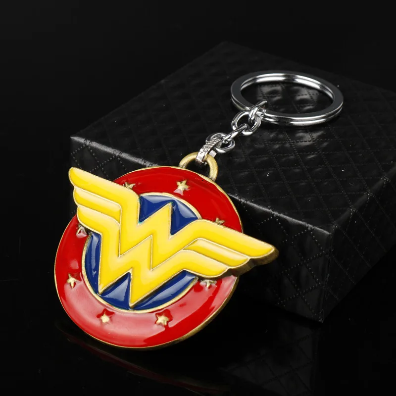 Hot Movie Wonder LOGO Key Holder Alloy Angel\'s Wings Pendant Keyring Hawk Shape Keychains Jewelry Gifts for Men and Women