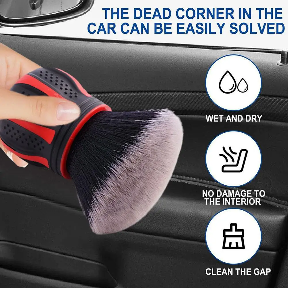 

Car Detailing Brushes With Storage Rack Covers Soft Tool Interior Cleaning Car Auto Brush Detail Bristles Dust Cleaner Deta G5Z9