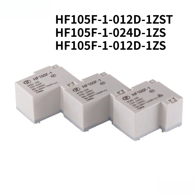 5PCS/Lot New HF105F-1 Power Relay HF105F-1/012D-1ZST HF105F-1/024D-1ZST HF105F-1/012D-1ZS DIP-5 5Pin PCB Relay