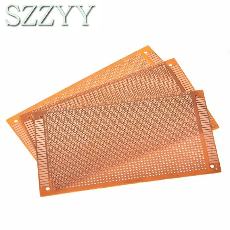 2PCS 9x15 9*15cm Single Side Prototype PCB Universal Board Experimental Bakelite Copper Plate Circuirt Board yellow