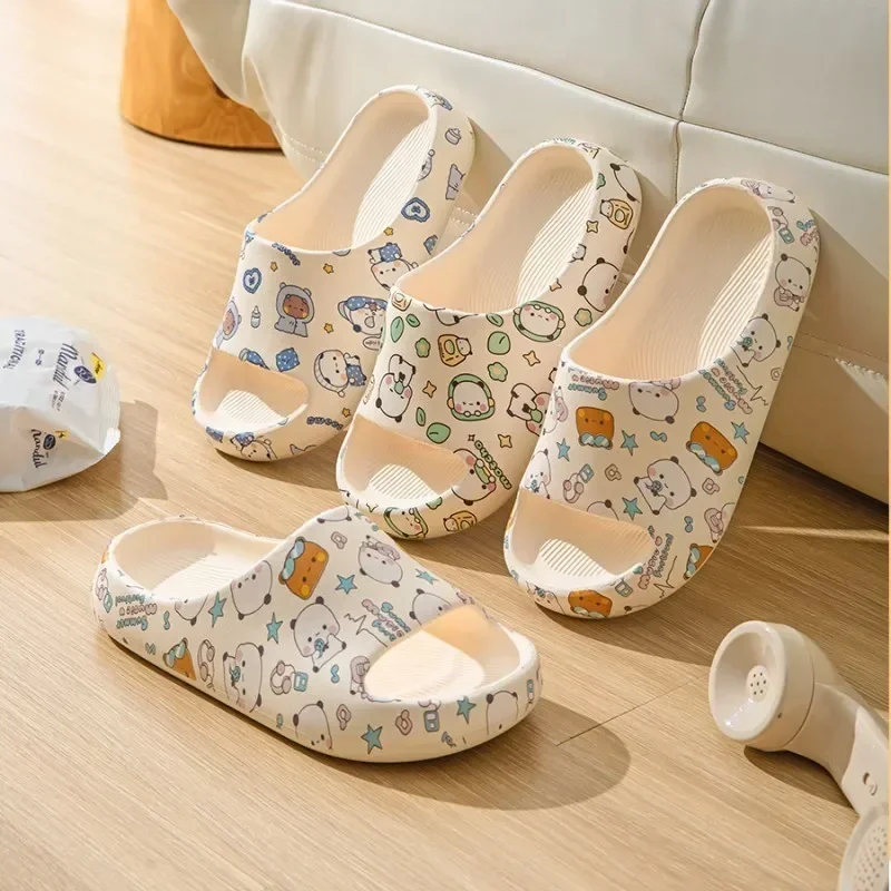 Bubu Dudu Bear Slippers Anime Figure Cute Summer Anti-Skid Bathroom Shoes Home Comfortable Soft Bottom Outdoor Shoes Gift