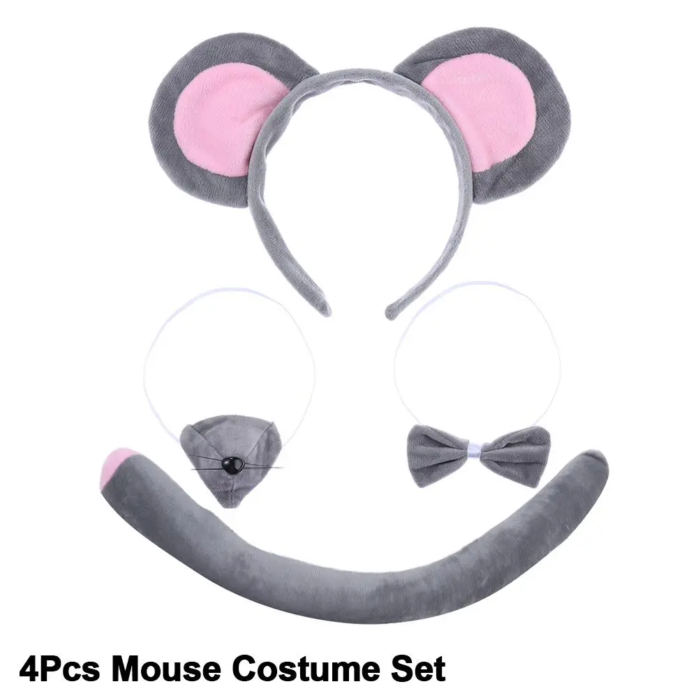 Costume d'Halloween Amusant avec Oreilles de Cochon Rose, Arc de la Queue de l'Antarctique, Kit de Déguisement pour Adulte et Enfant