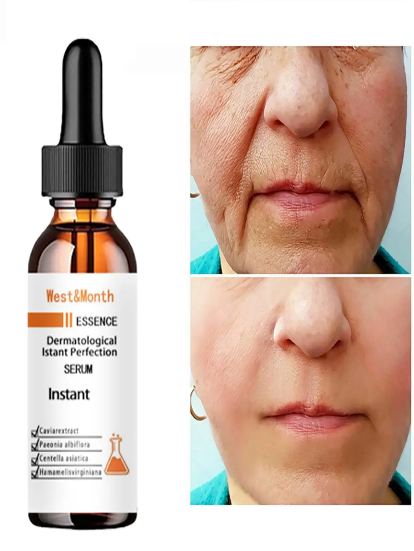 Instant Facial Anti-Wrinkle Serum Fade Fine Lines Improve Firming Moisturizing Anti-aging Whitening Caviar Essence Skin Care