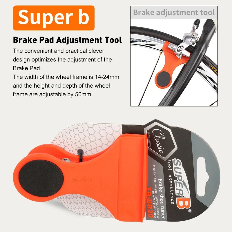 SUPER B TB-BR20 Bicycle Brake Pad Tuner Brake Shoe Tuner For Bike C/V Brake Adjustment Tool Fits Most Bike Models Repair Tool