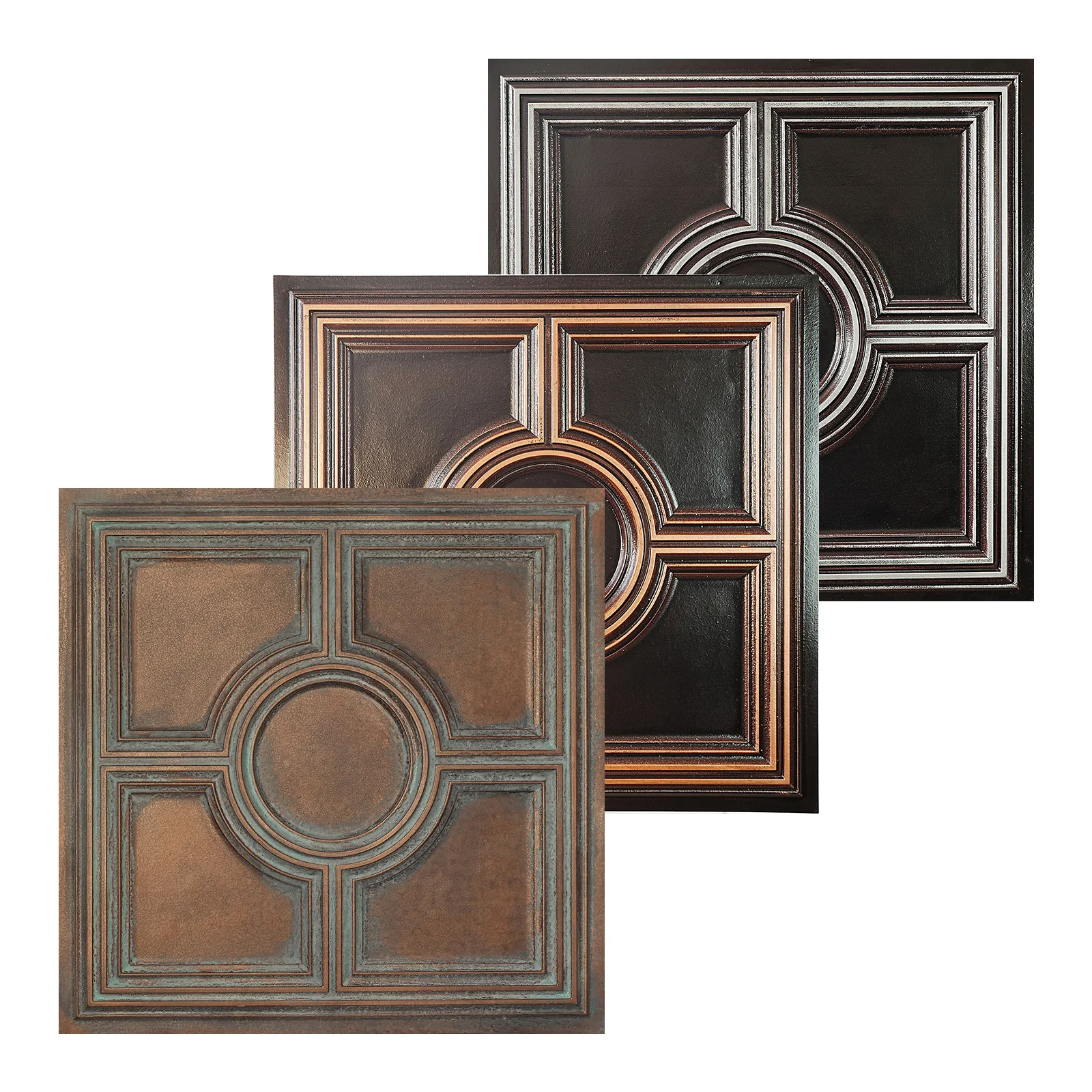 Decorative Ceiling Tiles 24 X 24，Interior PVC Wall Panels，for Dining Rooms PL37 10pcs