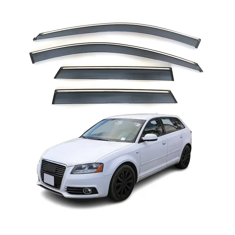 

For Audi A3 2006--2013 Window Visors Car Rain Guards Wind Deflectors Sun Vent Shade Auto Exterior Accessories