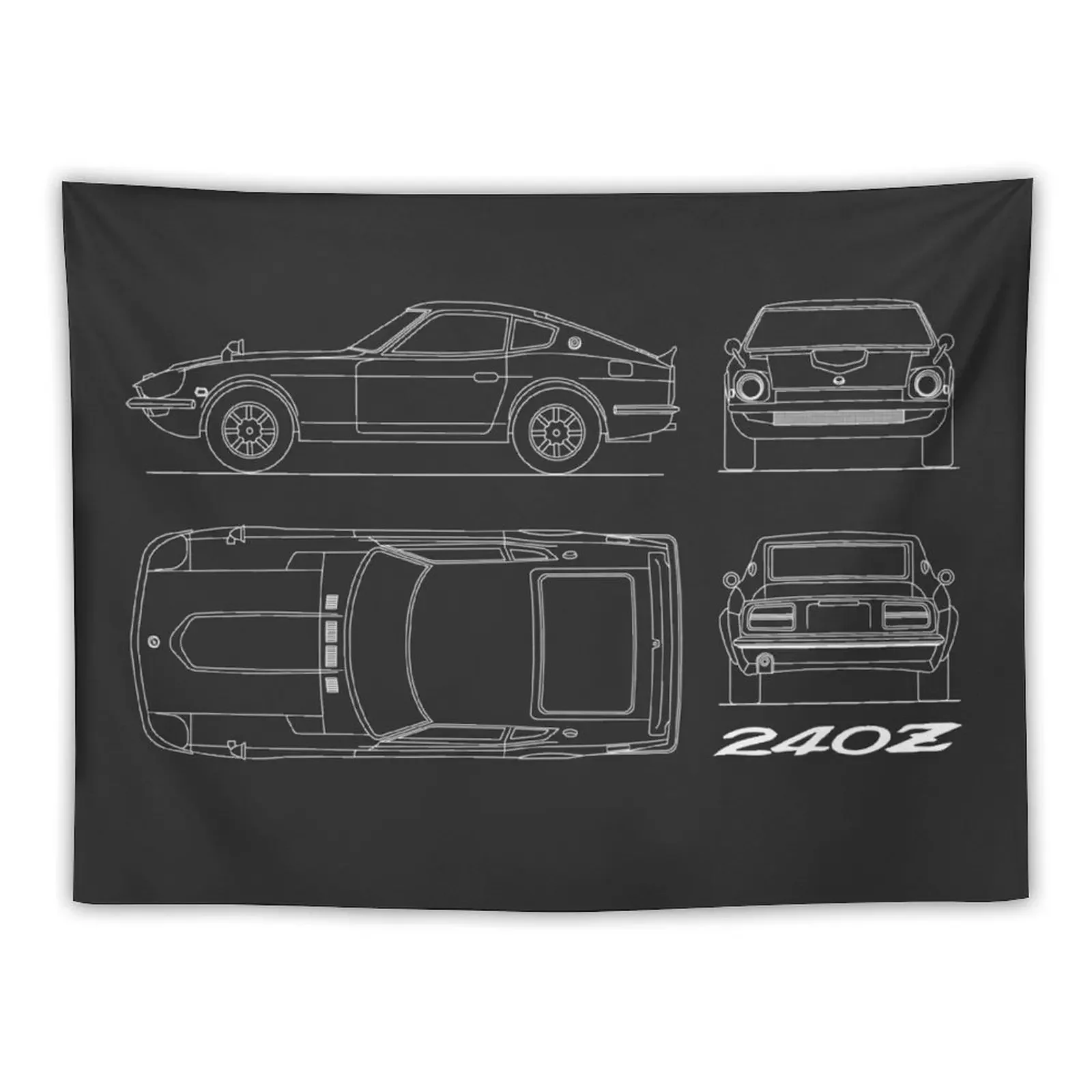 

The 240Z Blueprint Tapestry Home Decor Aesthetic Room Decore Aesthetic Wall Hanging Tapestry