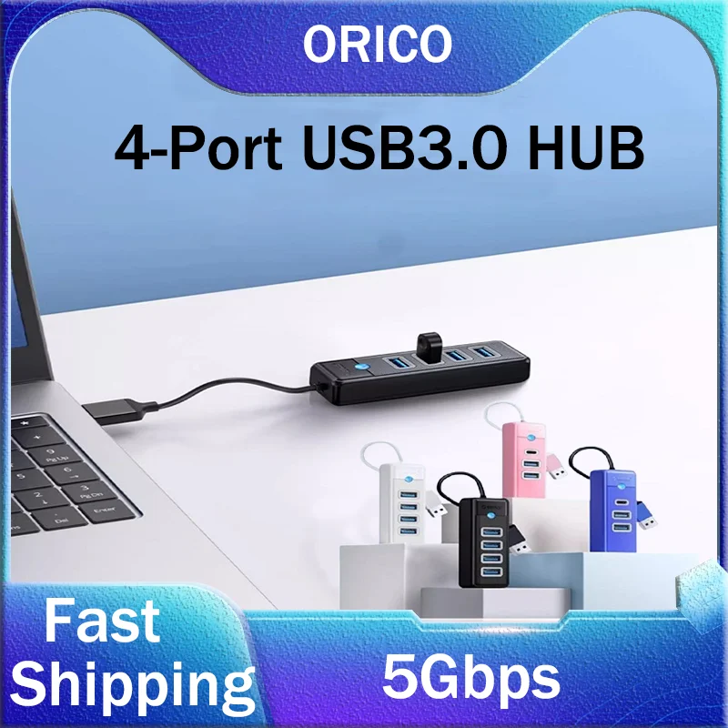 

ORICO 4-портовая док-станция USB 3.0, концентратор типа C, удлинитель-разветвитель Typec, удлинительный кабель для ноутбука, несколько портов для ПК Macbook