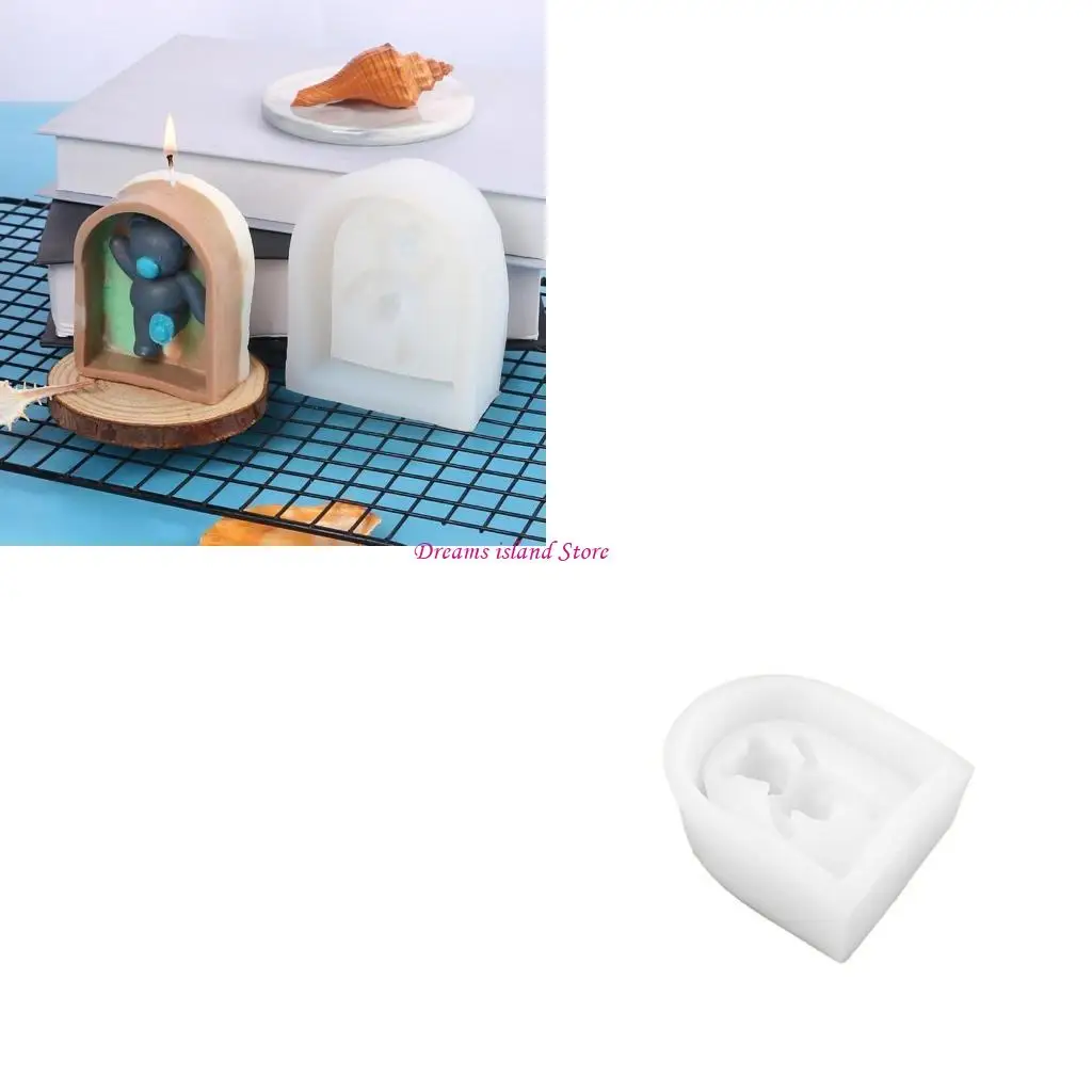 

Arch Door Bear Silicone Mold Cake Mold Vegetable Fudge- Candy Mold Chocolate Ice Block French Dessert Cake Decorations HX6C