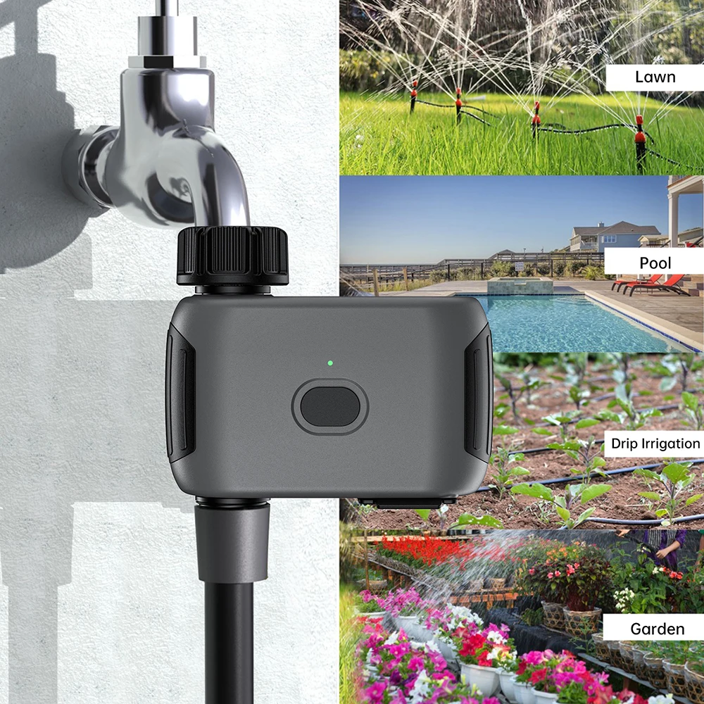 

Tuya SGW03WF Intelligent Automatic Water Controller Switch APP Remote Control Timed Garden Watering Irrigation Sprinkler Valve