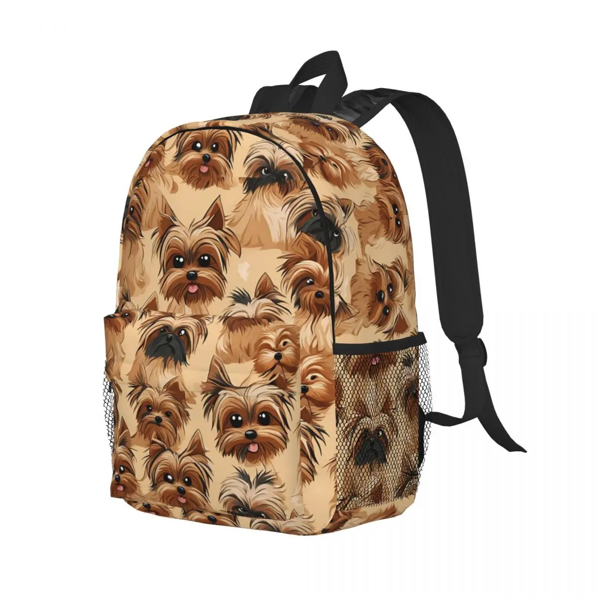 

Pattern Of Cuteness Yorkshire Faces Backpack Student Boys Girls BookBag Children School Bag Laptop Shoulder Bags for Men Women