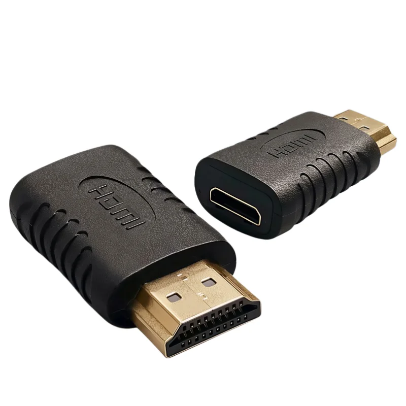 1pcs HDMI-compatible Male to Mini HDMI Female Full Converter for Computer HDTV Television Monitor Projector Gold Plated