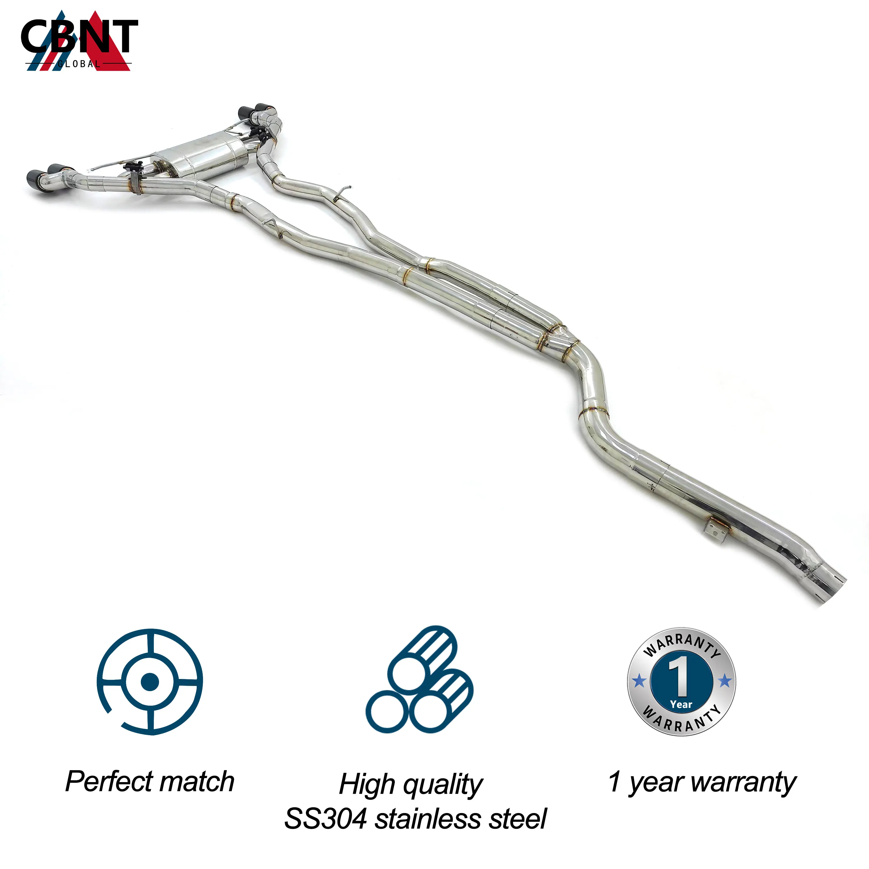 CBNT Schnelle Lieferung X3 M40i G01 Auspuff Valvetronic Schalldämpfer Catback Auspuff für BMW X3 X4 G01 G02 M40i B58 3,0 T Fernbedienung