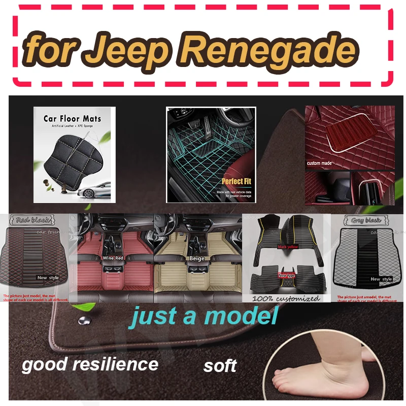 

LUXURY Car Floor Mats For Jeep Renegade 2022 2021 2020 2019 2018 2017 2016 Car Floor Mats Auto Interior Accessories