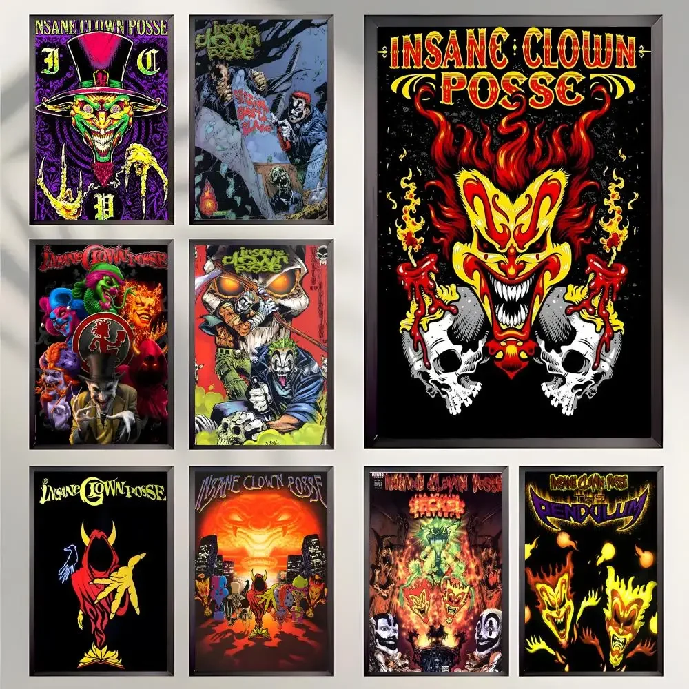 Insane Clown Posses Poster Self-adhesive Art Waterproof Paper Sticker Coffee House Bar Room Wall Decor