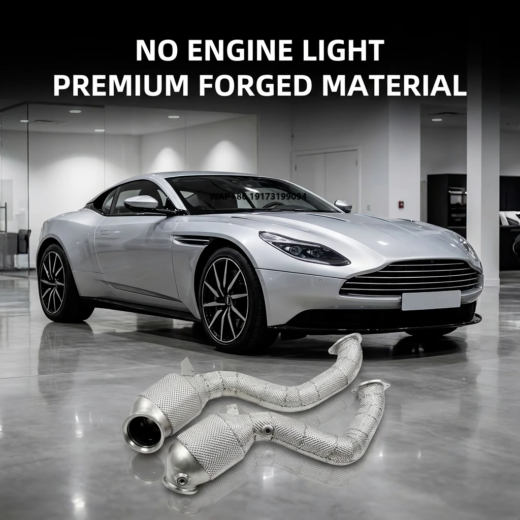 Catalytic Converter Stainless Steel Exhaust Downpipe Aston Martin DB11 4.0T 2016-2022 Perfect Fit No Fault Light