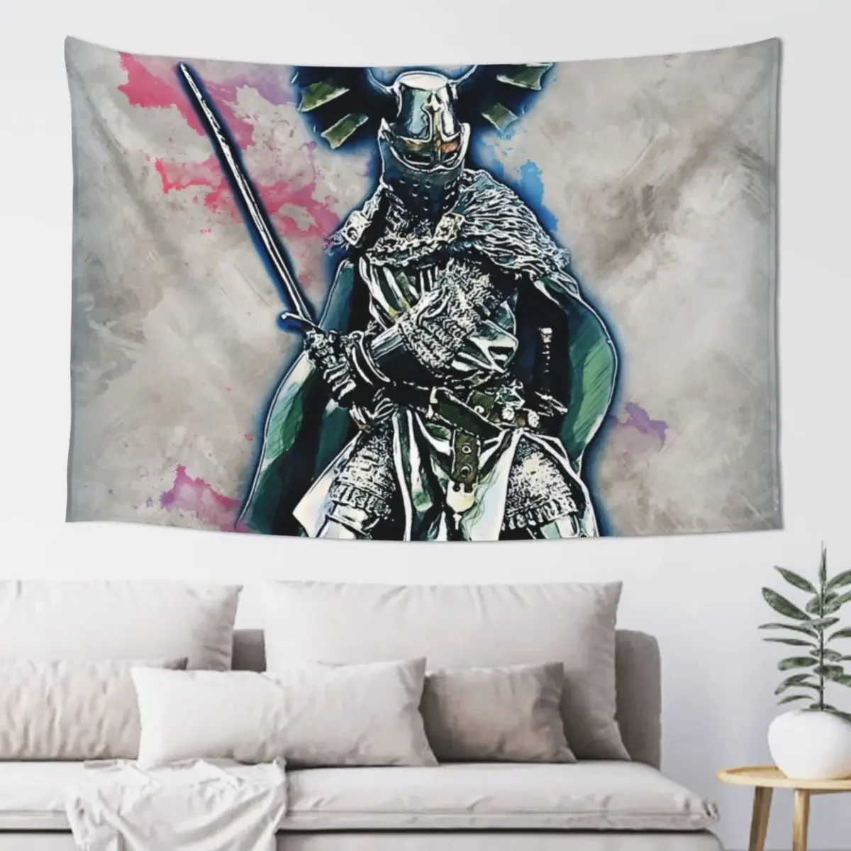 

Medieval Warrior Tapestry Outdoor Decor Wall Hanging Room Aesthetic Decor Tapestry