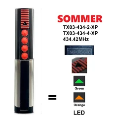 Per SOMMER 434MHz TX03-434-4-XP telecomando per porta del Garage 433.42MHz SOMMER 4014 TX02-434-2 4022 TX02-434-2 cancello telecomandato