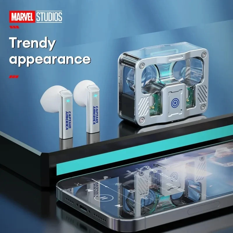 Disney Marvel BTMV29 Wireless Bluetooth V5.3 Headphones Noise Reduction Touch Control Earbuds Long Endurance Gaming Headphones