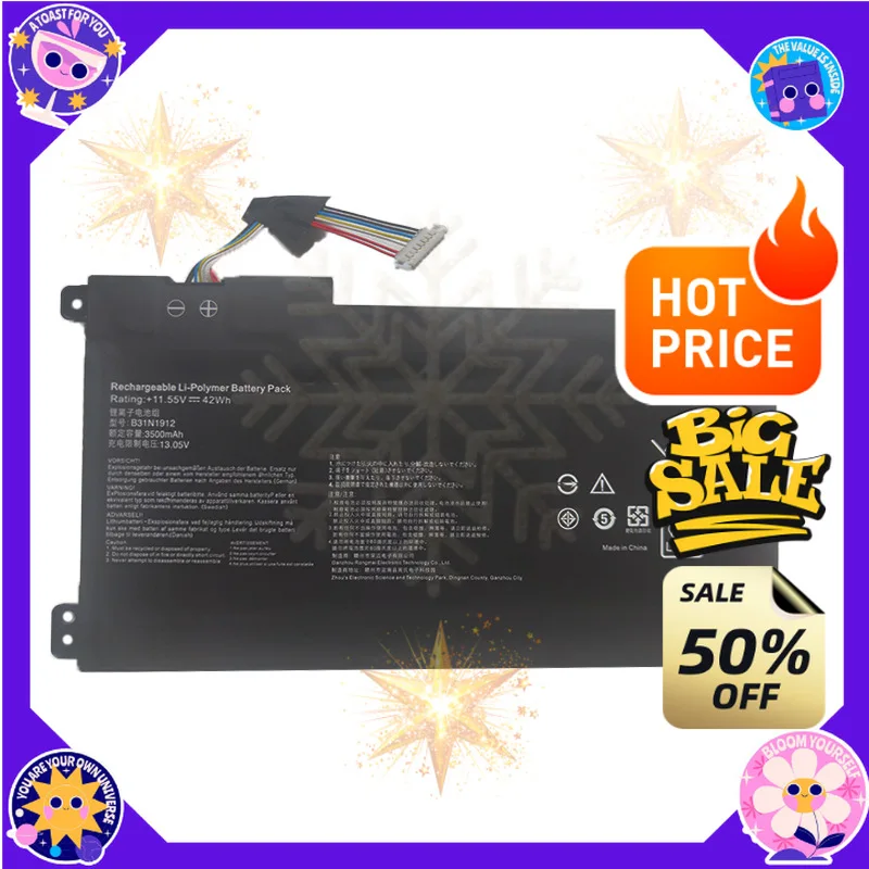 SWZY  11.55V B31N1912 C31N1912 Laptop Battery for ASUS VivoBook14 L410MA E410M E410MA E510M Battery