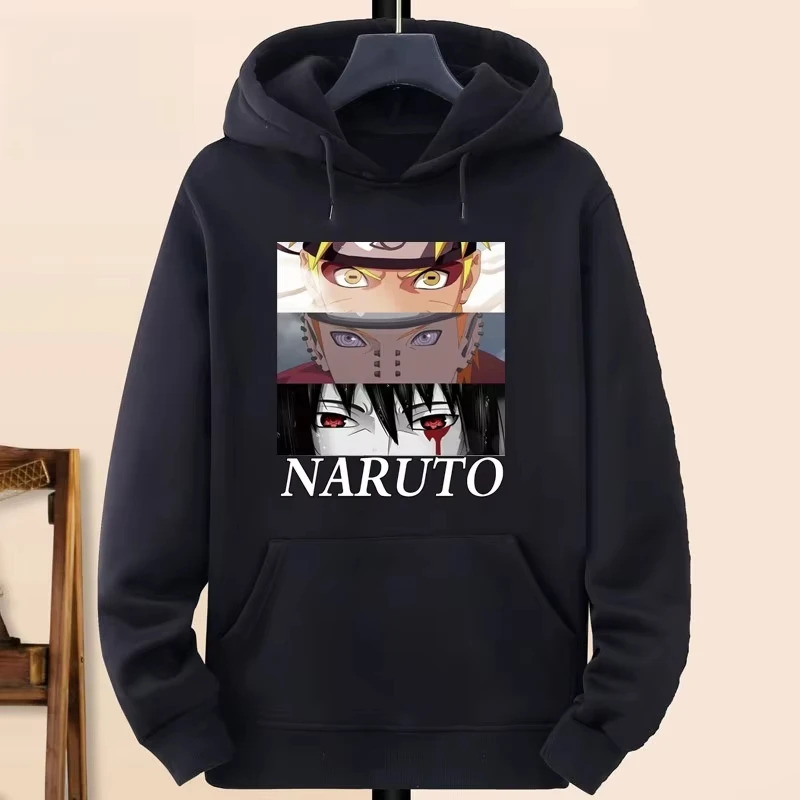 

Наруто 2025 г., новинка, хит продаж, семейный свитер Учиiba Sasuke Fire Fan с капюшоном, мужской свитер с логотипом Наруто Вирь, семейная эмблема, одежда